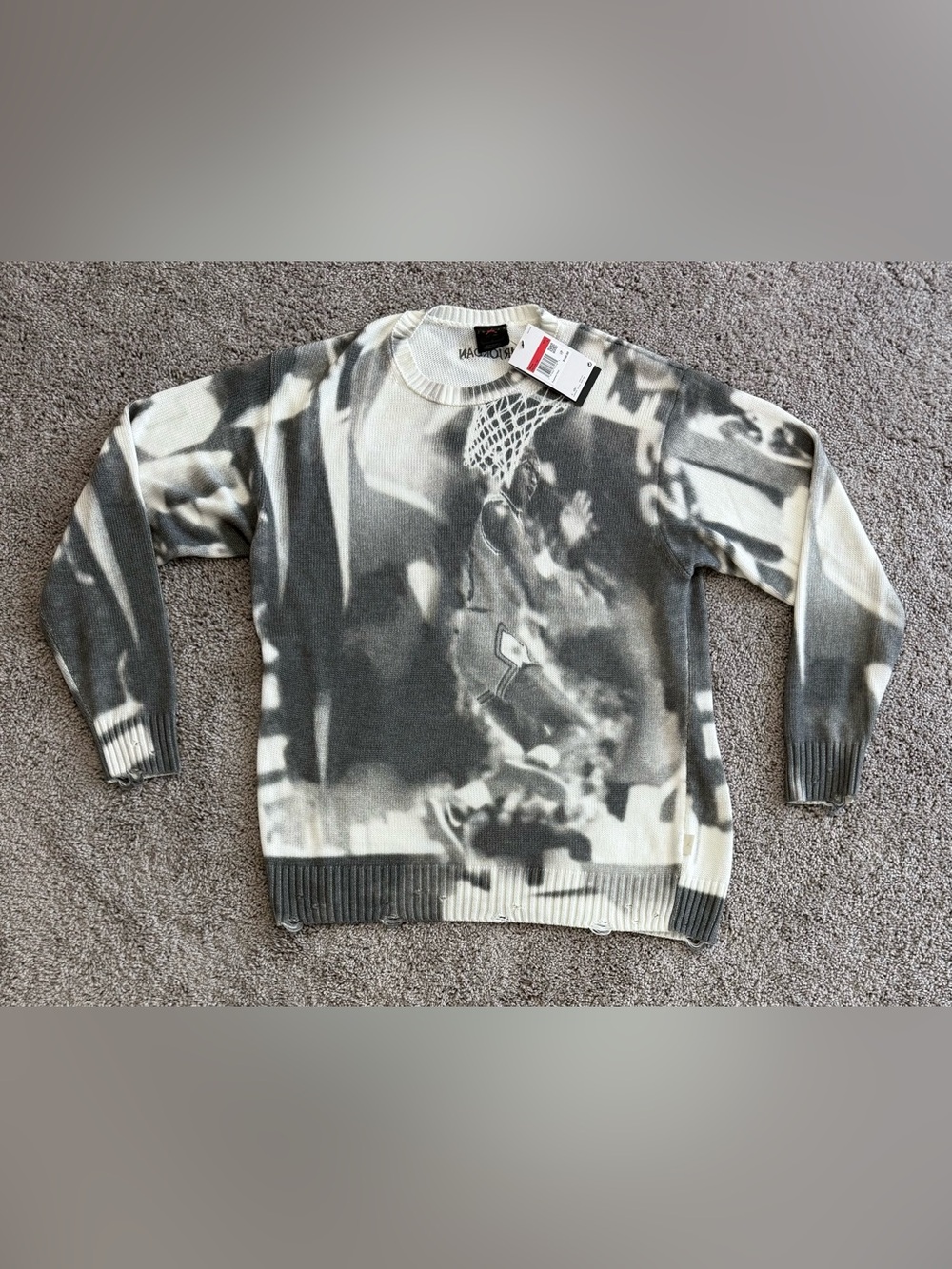 Air Jordan Knit Sweater Dunk ‘Sail’ HQ1635-133 Mens‎ Size Large